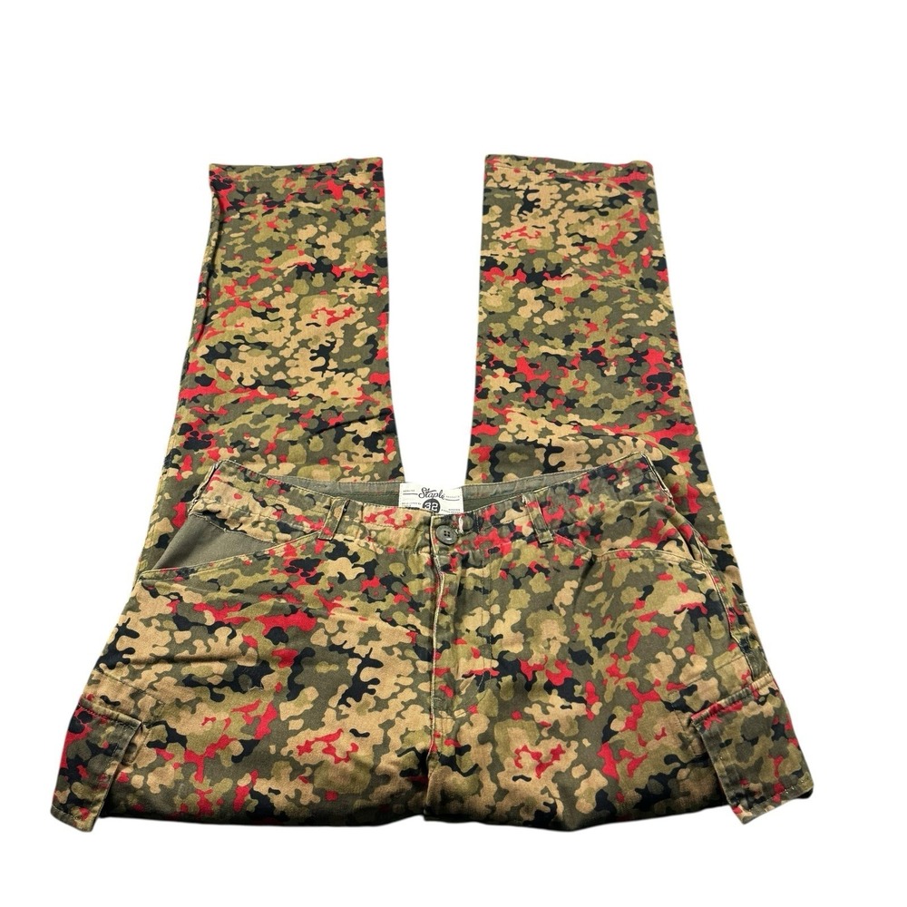 Staple‎ Brown Red Camo Utility Cargo Men's Pant Size 32x31